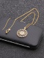 Fashion Devils Eye 2o Sub-chain Gold Color Zodiac Micro Inlaid Zircon Eye Hollow Pendant Necklace