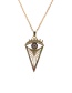 Fashion Devils Eye 5o Child Chain White Gold Color Zodiac Micro Inlaid Zircon Eye Hollow Pendant Necklace