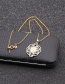 Fashion Goddess 3o Child Chain Gold Color Diamond Goddess Lace Geometric Hollow Pendant Necklace