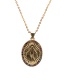 Fashion Goddess 4o Child Chain Gold Color Diamond Goddess Lace Geometric Hollow Pendant Necklace