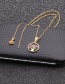 Fashion Tree Of Life 1o Sub-chain Gold Color Micro-inlaid Zircon Tree Of Life Round Hollow Necklace