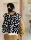 Fashion Leopard Camel Split Wool Knit Leopard Print Shawl Scarf