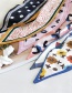 Fashion Shower Beige Love Pointed Ribbon Printed Narrow Long Multifunctional Scarf