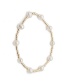 Fashion Pearl Big Freshwater Pearl Gold Bead Beaded Elastic Bracelet