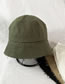 Fashion Black Solid Color Stitching Fisherman Hat With Buttons And Raw Edges