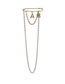 Fashion Gold Color Pentagram Letter Pearl Chain Brooch
