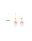 Fashion Cherry Blossom Powder Opal Diamond Flower Alloy Earrings