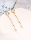 Fashion Golden Color Tassel And Diamond Geometric Alloy Earrings