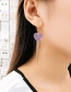 Fashion Taro Purple Love Diamond Pop Alloy Earrings