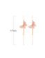 Fashion Cherry Blossom Powder Butterfly Diamond Opal Alloy Earrings