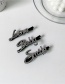 Fashion Letter 3 Alloy Word Hairpin With Diamond Letters