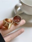 Fashion Golden Color Wide Glossy Geometric Square Ring