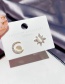 Fashion Alloy Plated Micro-set Zircon Opal Star And Moon Asymmetric Earrings