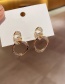 Fashion Alloy Plated Micro-set Zircon Circle Hollow Earrings