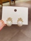 Fashion Alloy Plated Micro-set Zircon Bee Pearl Earrings
