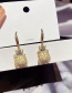 Fashion Alloy Plated Micro-inlaid Zircon Hollow Bee Pearl Earrings