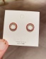 Fashion Alloy Plated Diamond Red Rim Circle Micro-set Zircon Earrings