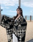 Fashion Geometric Houndstooth Jacquard Houndstooth Warmth Imitation Cashmere Split Shawl