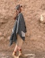 Fashion Khaki Imitation Cashmere Plaid Thick Warm Cloak Shawl