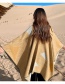 Fashion Khaki Imitation Cashmere Plaid Thick Warm Cloak Shawl