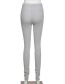 Fashion Gray Mid-waist Trousers Wrapped Hips Slim Fit Pants