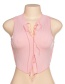 Fashion Pink Slim Short Sleeveless Vest