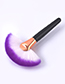 Fashion Single White Handle Big Fan Color Makeup Brush With Wooden Handle And Aluminum Tube Nylon Hair