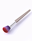 Fashion Single White Purple Color Makeup Brush With Wooden Handle And Aluminum Tube Nylon Hair