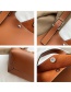 Fashion Brown Contrasting Color Balloon Wide Shoulder Strap One-shoulder Picture Bag
