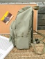 Fashion Armygreen Nylon Cloth Letter Labeled Backpack