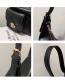 Fashion White Stitching Lock Solid Color One-shoulder Armpit Bag
