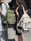 Fashion Light Green Plus Pendant Logo Flap Backpack With Buckle
