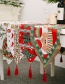 Fashion Senior Santa Claus Elk Garland Printed Family Knitted Fabric Table Banner