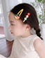 Fashion 9 Pieces Of Red Watermelon Series Quicksand Resin Flower Animal Geometric Shape Childrens Hairpin Set