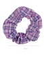 Fashion Mixed Color Three-piece Suit Flower Printed Plaid Fabric Large Intestine Ring Hair Rope