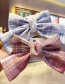 Fashion Korean Pink Plaid Bow[hairpin] Childrens Large Intestine Circle Hair Rope Hairpin