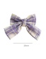 Fashion Purple Plaid Bow [hairpin] Childrens Large Intestine Circle Hair Rope Hairpin