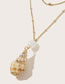 Fashion Conch Round Piece Pearl Natural Shell Conch Multi-layer Necklace