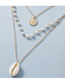Fashion Shell Round Piece Pearl Natural Shell Conch Multi-layer Necklace