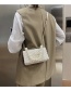 Fashion White Chain Love Pearl Flap Crossbody Shoulder Bag