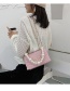 Fashion Pink Chain Love Pearl Flap Crossbody Shoulder Bag