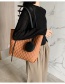 Fashion Black Embroidered Rhombus Large Capacity Shoulder Bag