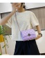 Fashion Small Section-purple Chain Flap Lock Crossbody Shoulder Bag