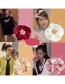 Fashion Eyebrows And Eyes Show [11-piece Set] Plaid Flower Printed Fabric Large Intestine Circle Hair Rope Set