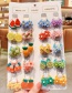 Fashion Little Flower Rainbow [20-piece Set] Animal Flower Fruit Rainbow Resin Baby Hair Rope Set