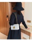 Fashion Black Chain Woolen Lock Crossbody Shoulder Bag
