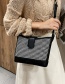 Fashion Black Plaid Stitching Crossbody Shoulder Bag