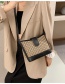 Fashion Brown Plaid Stitching Crossbody Shoulder Bag