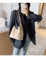 Fashion Khaki Solid Color Soft Leather Stitching One-shoulder Mother And Daughter Bag