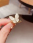 Fashion Real Gold Color Plated Zircon Opal Butterfly Open Ring